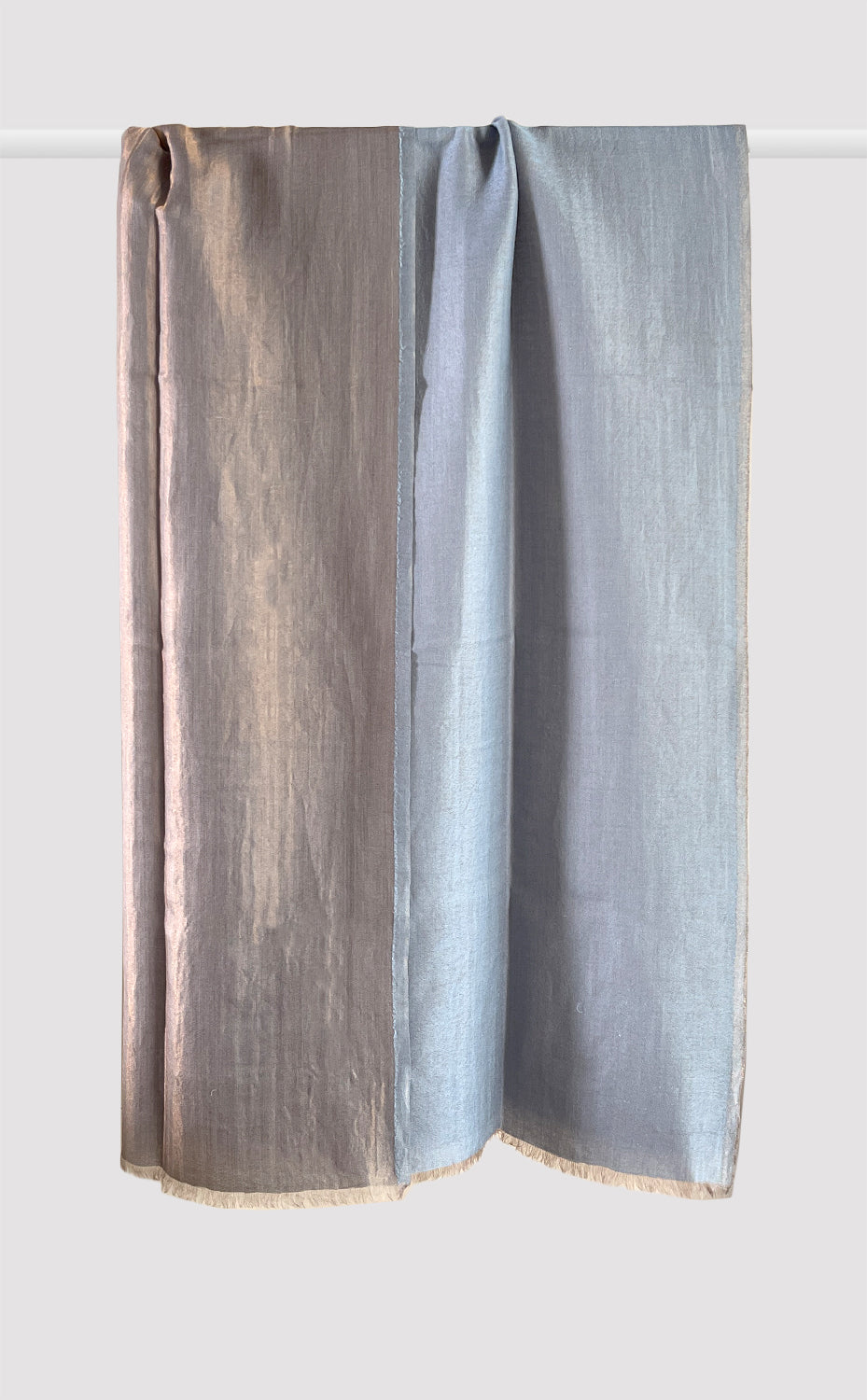 Zari Reversible Stole - Dusty Blue