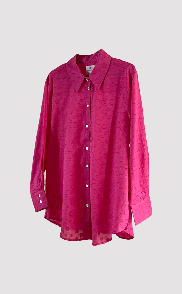 Polka Solid Pink Shirt