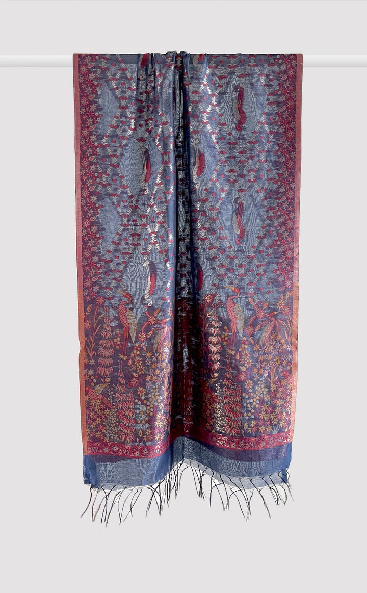 Navy Paradise Dupatta