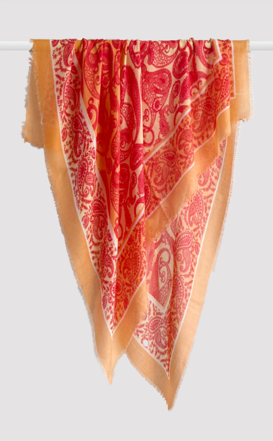 Tangerine Paisley Scarf