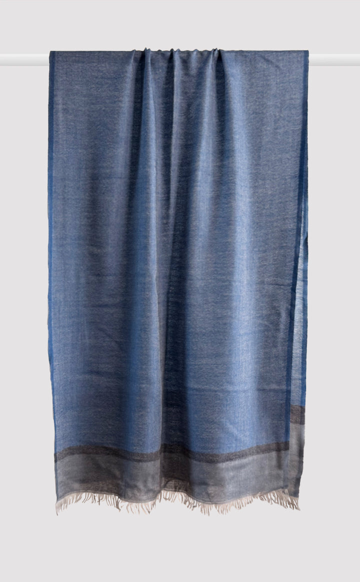 Prussian Pop Merino Stole