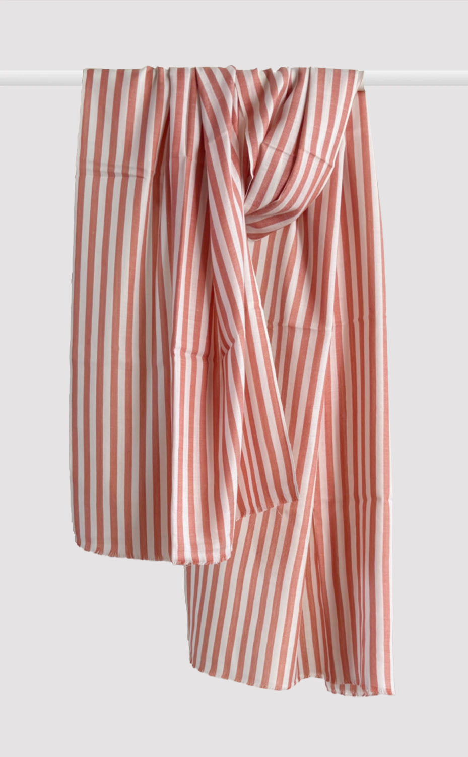 Salmon Pinstripe Stole