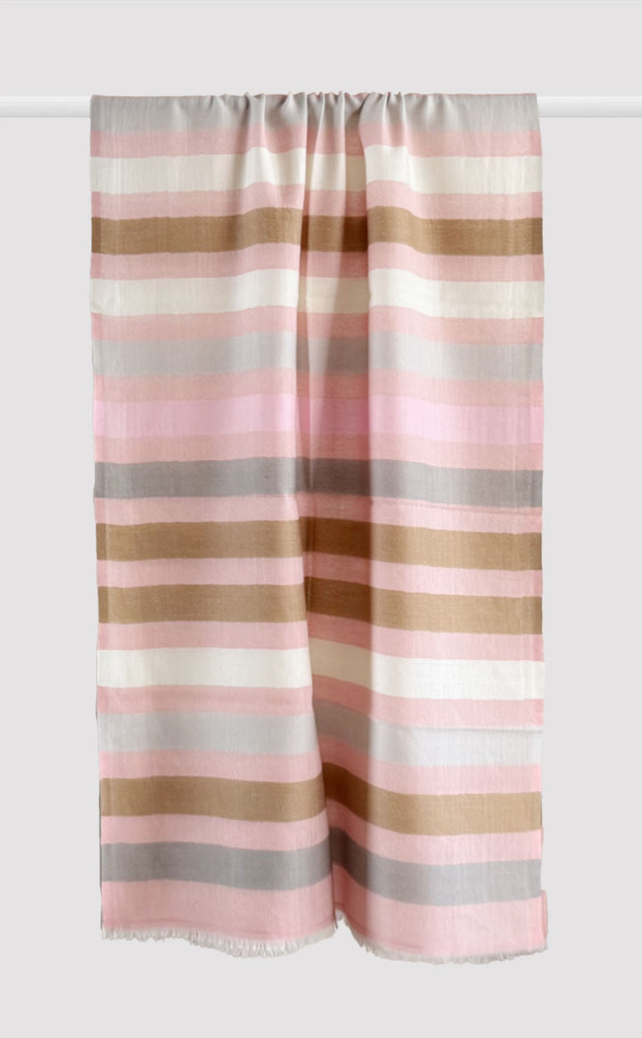 Taupe Bloom Merino Strokes Stole