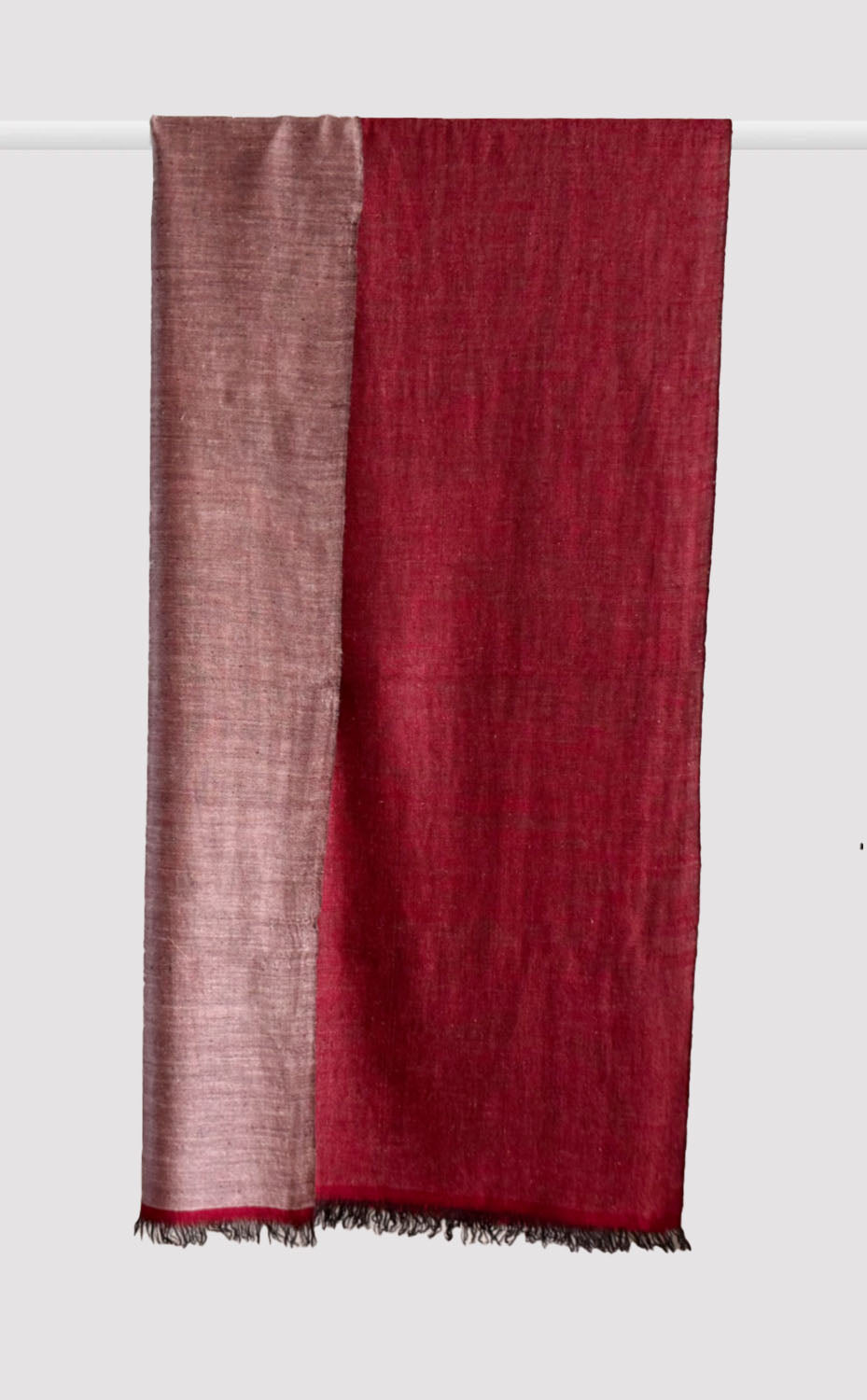 Cashmere Reversible Stole - Ruby Rush