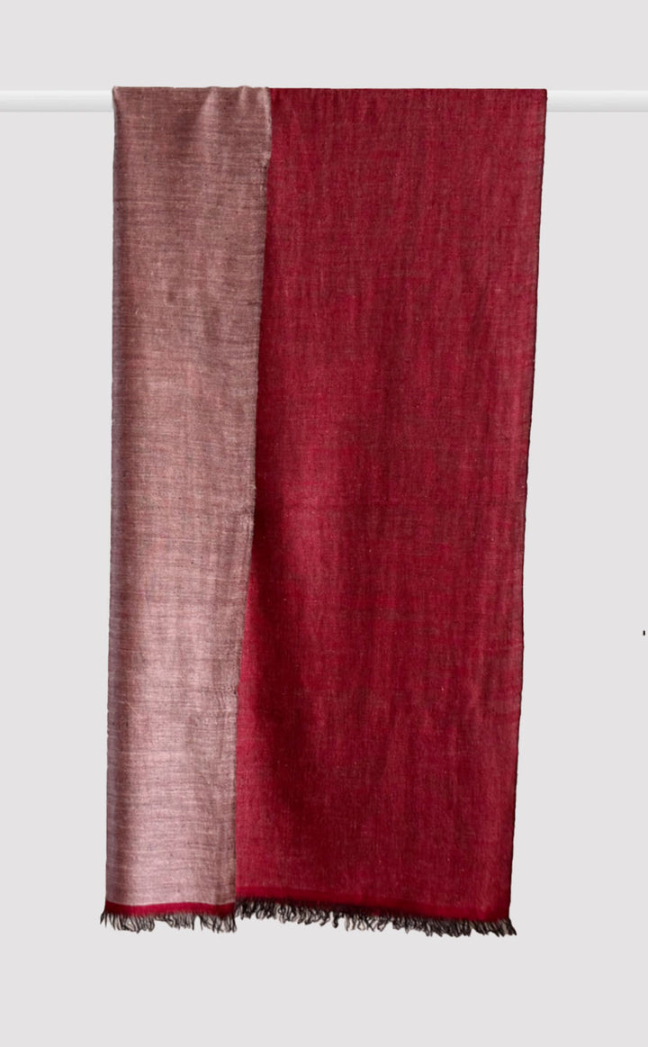 Cashmere Reversible Stole - Ruby Rush