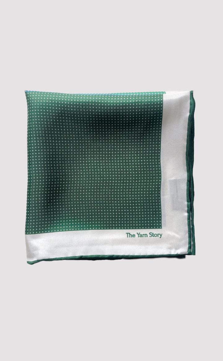 4 Micro Dots Emerald Pocket Square
