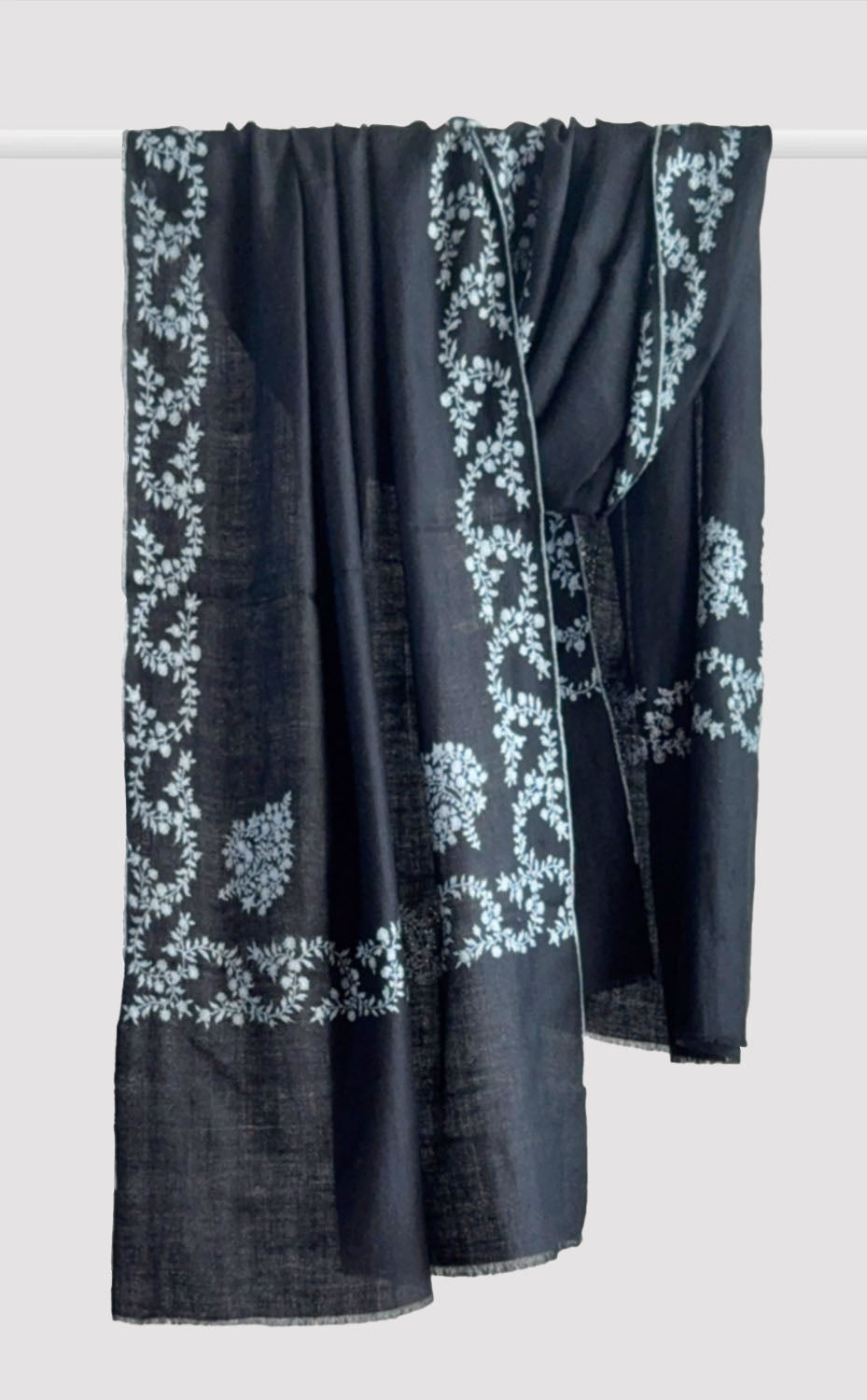 Pashmina Hand-Embroidered Nightfall Stole