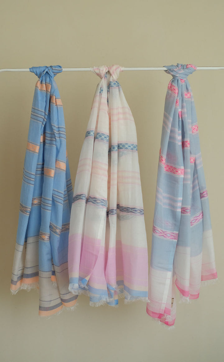 Harbor Mist Cotton Silk Shawl