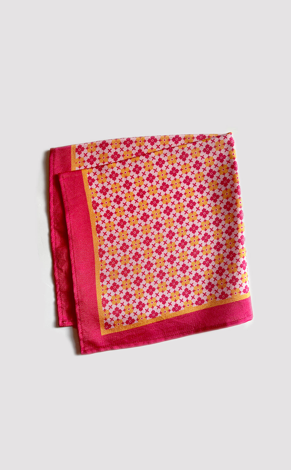 Ruby Wildflower Pocket Square