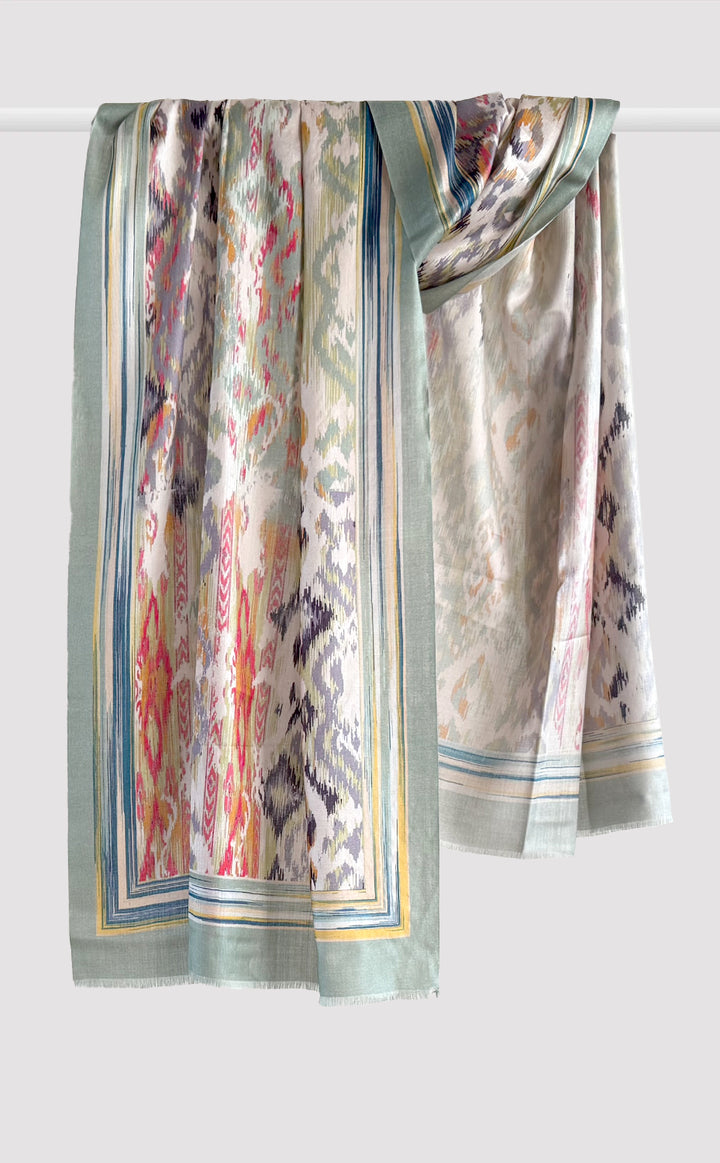 Dreamscape Ikat Silk Stole
