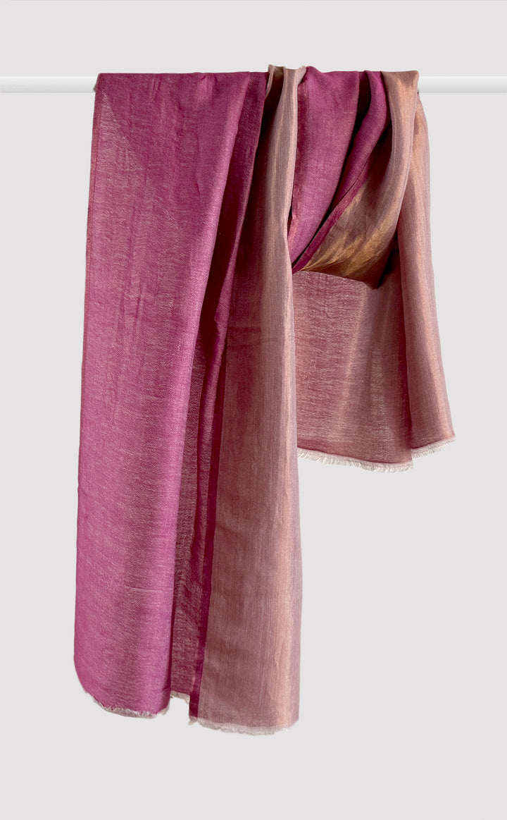 Zari Reversible Stole - Pink