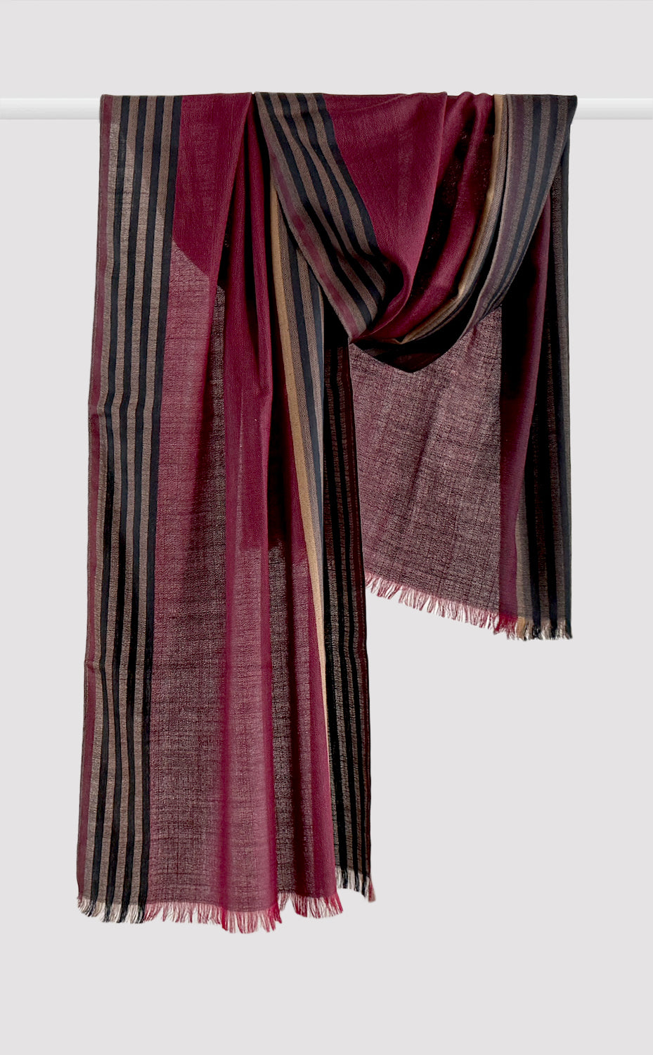 Rouge Striped Merino Muffler
