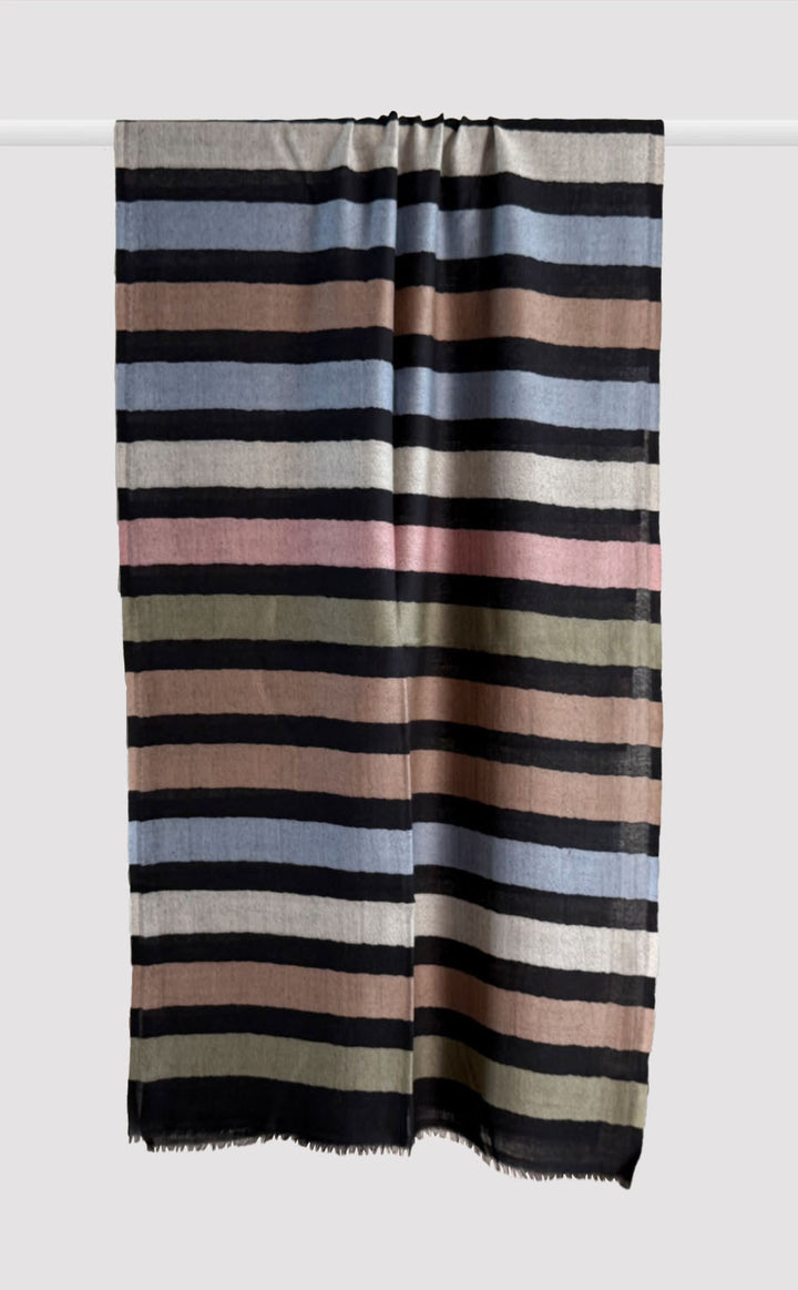Tan Merino Strokes Stole