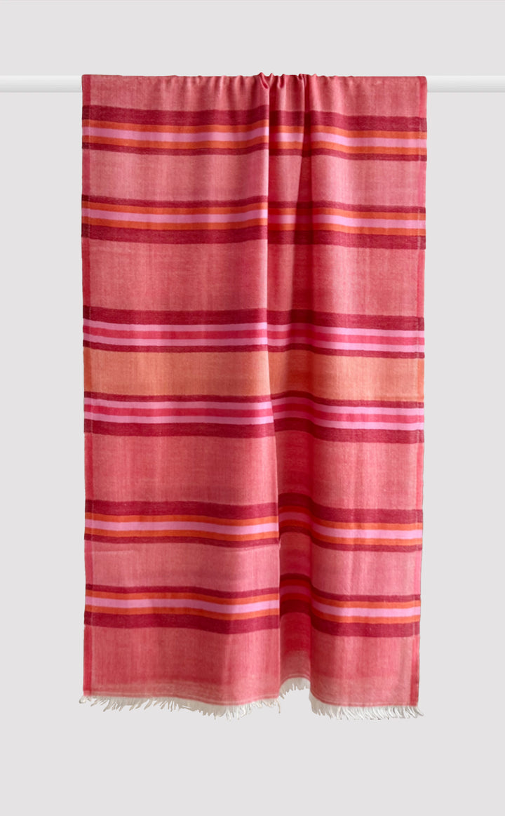 Rosewood Stripes Merino Stole