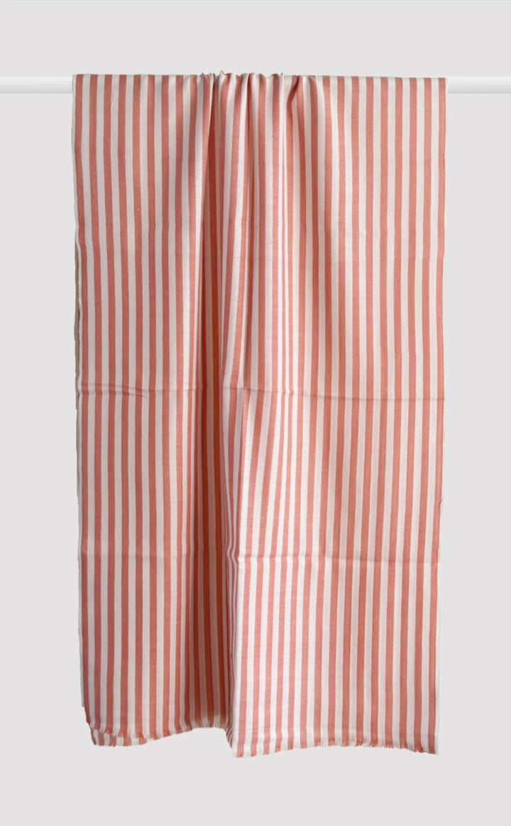 Salmon Pinstripe Stole