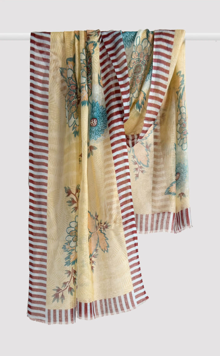 Cassia Floral Linen Modal Stole
