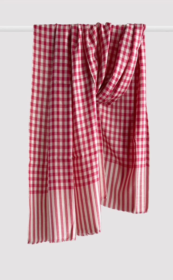 Cherry Plaid Stole