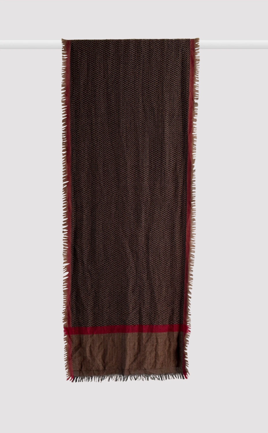 Walnut Wave Chevron Wool Muffler