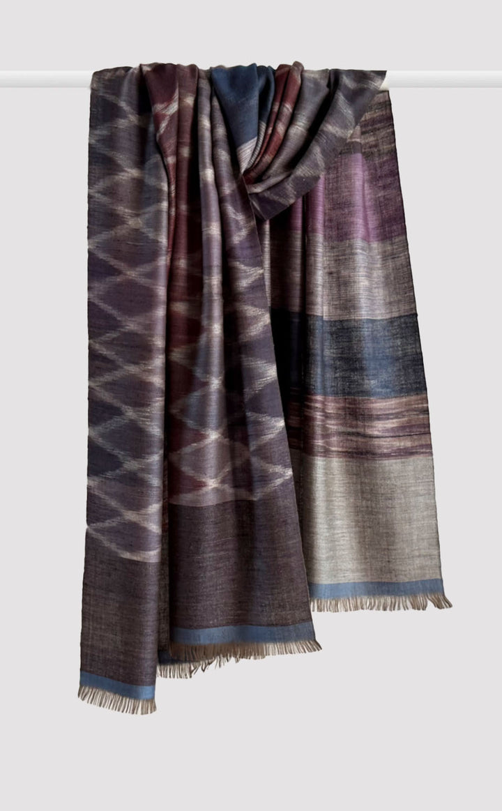 Pashmina Shadow Ikat Reversible Shawl