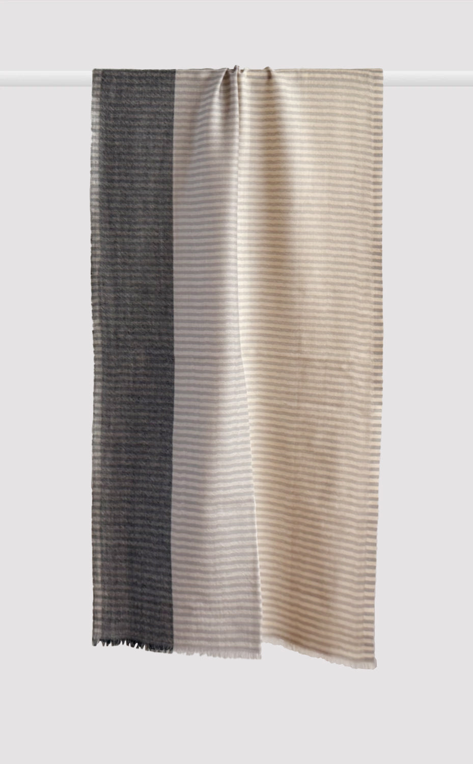 Ebony Striped Merino Muffler