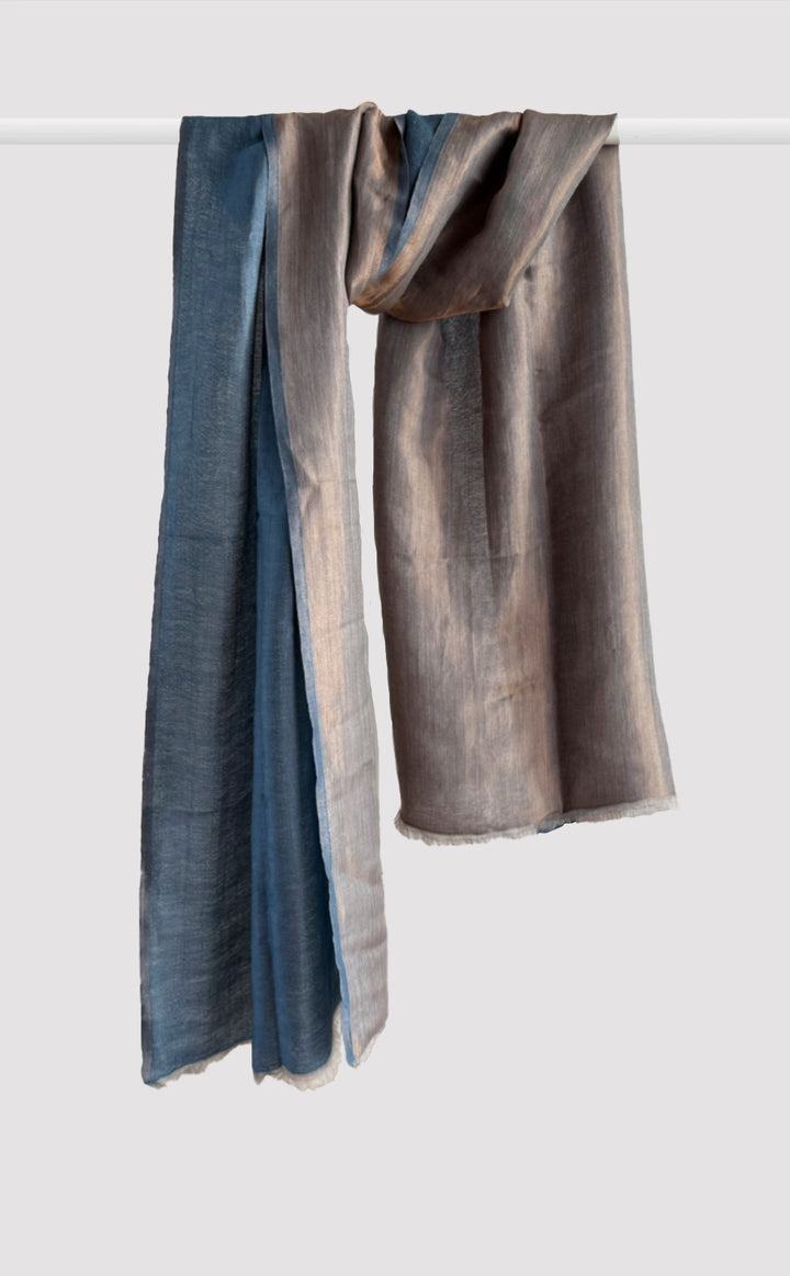 Zari Reversible Shawl - Slate