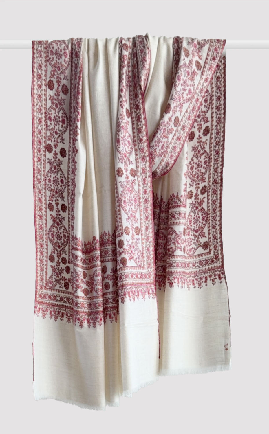 Pashmina Hand-Embroidered Kila Shawl