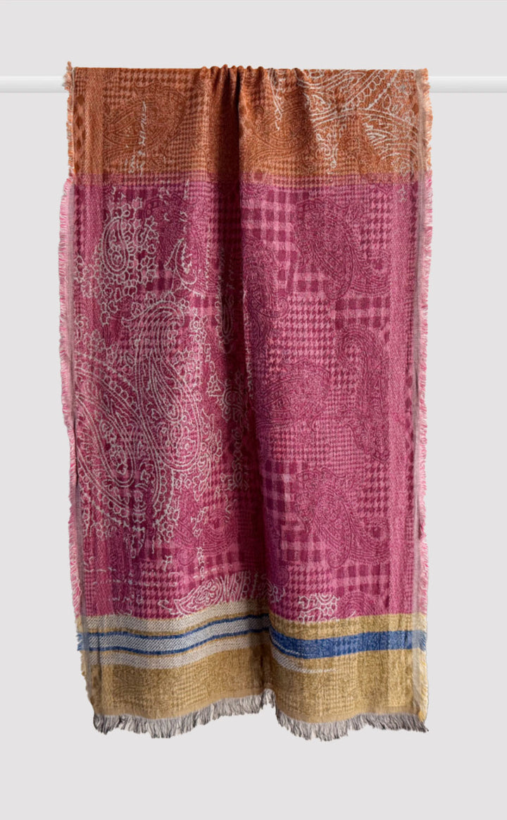 Berry Wool Reversible Stole