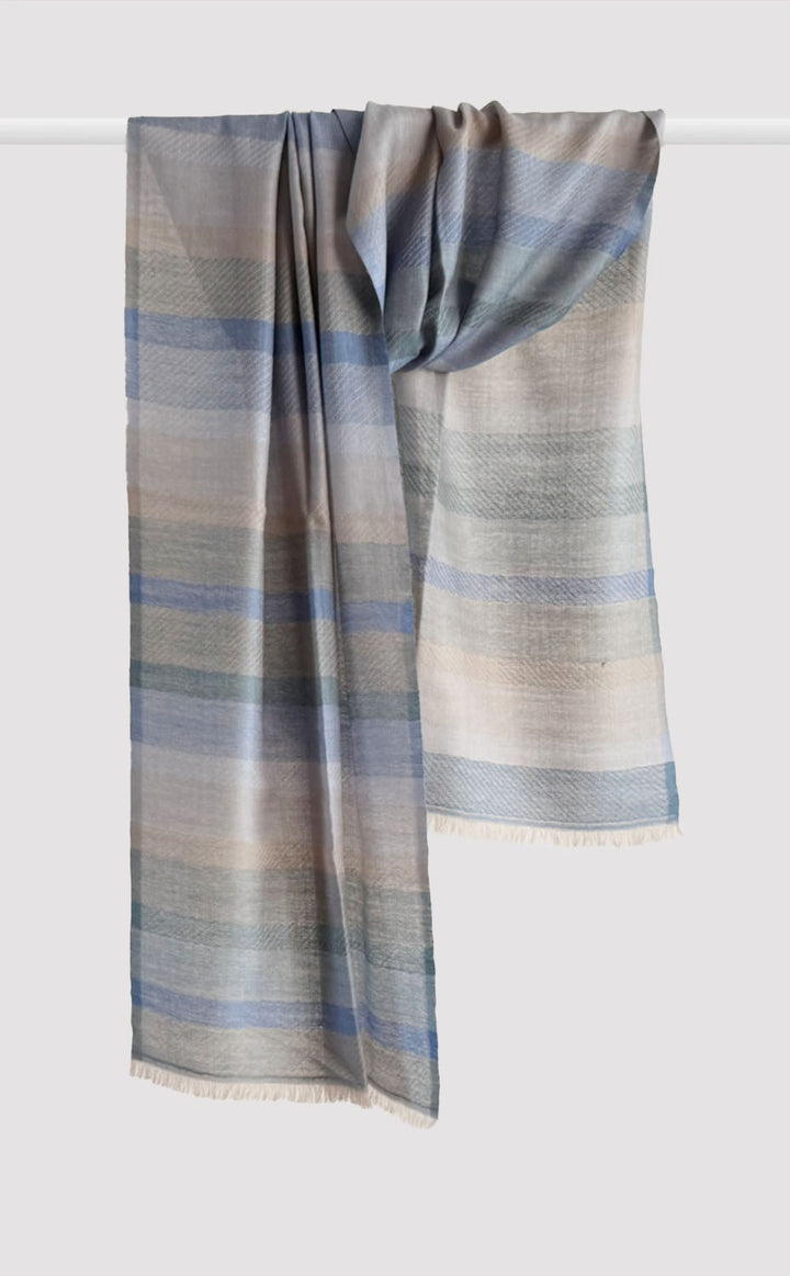 Cerulean Stria Merino Muffler