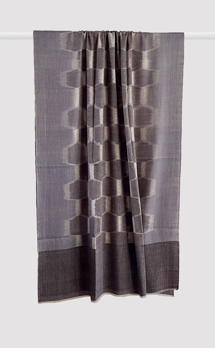 Pashmina Steel Ikat Shawl