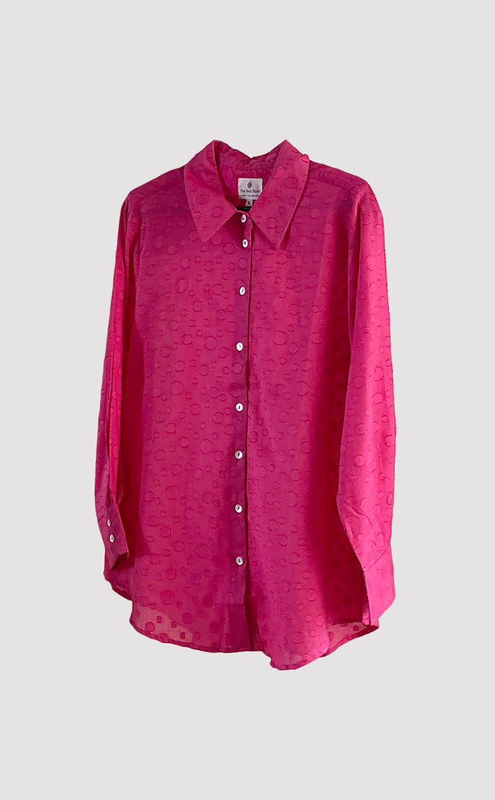 Polka Solid Pink Shirt