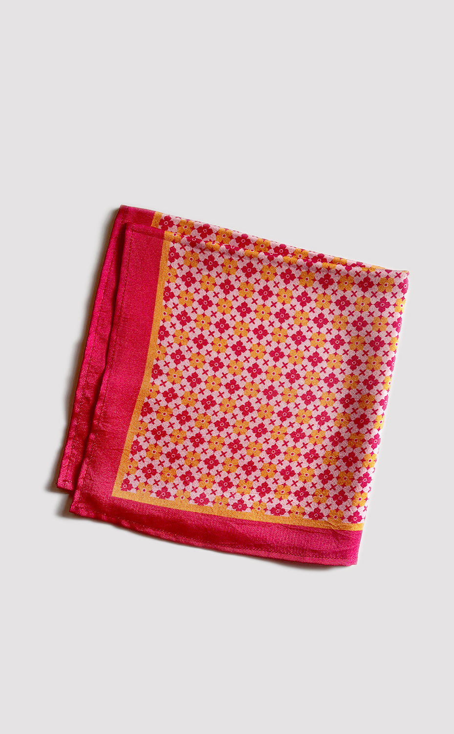 Ruby Wildflower Pocket Square