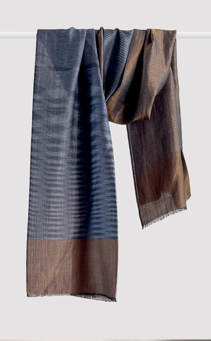 Blue Haze Reversible Zari Stole