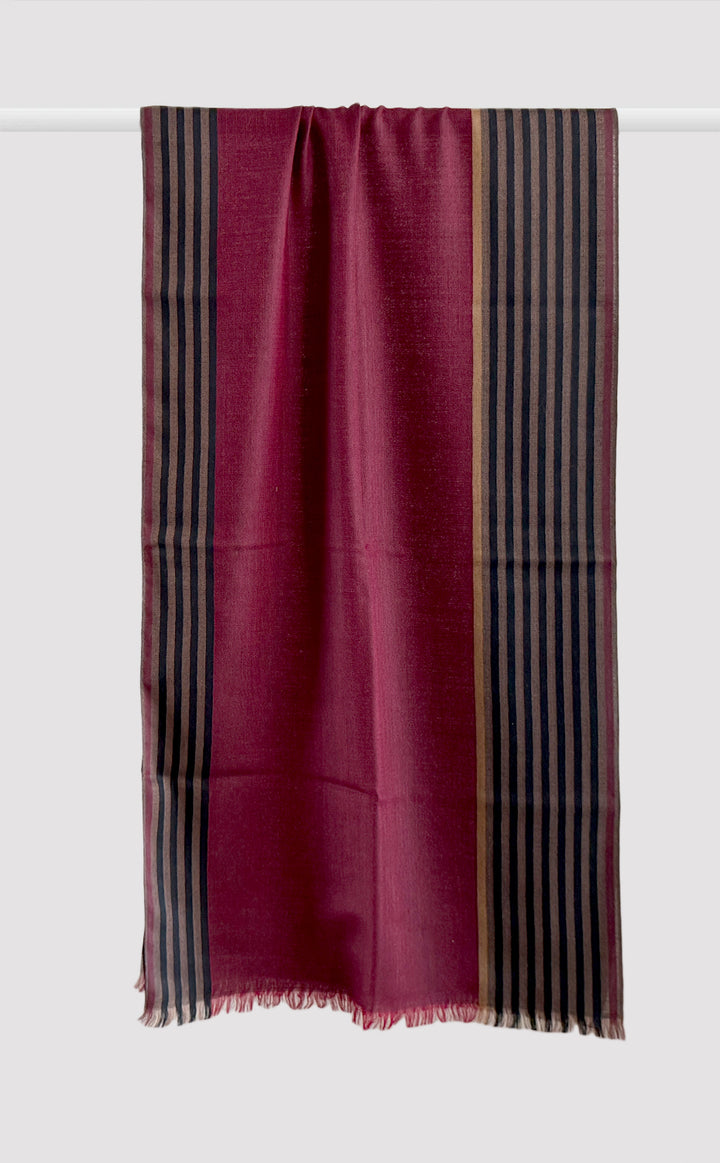 Rouge Striped Merino Muffler