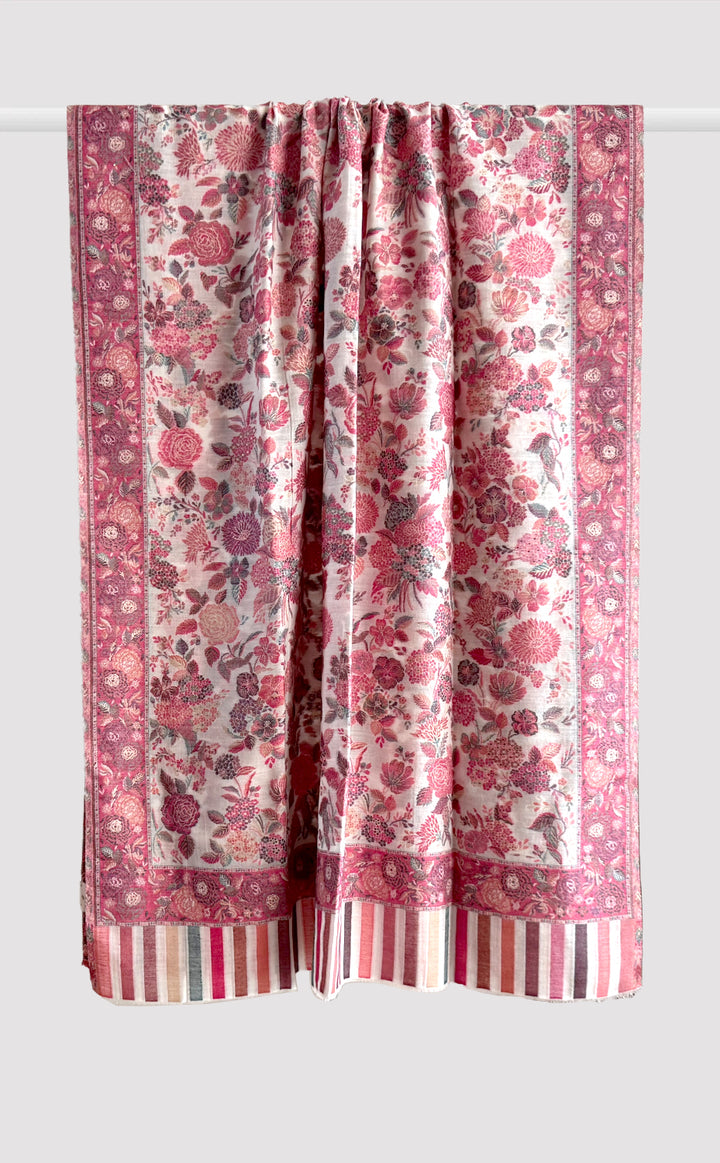 Ivory Floral Zari Kani Shawl
