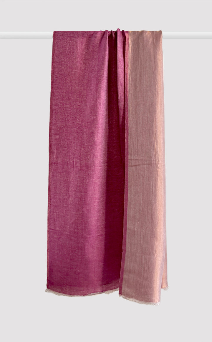 Zari Reversible Stole - Pink