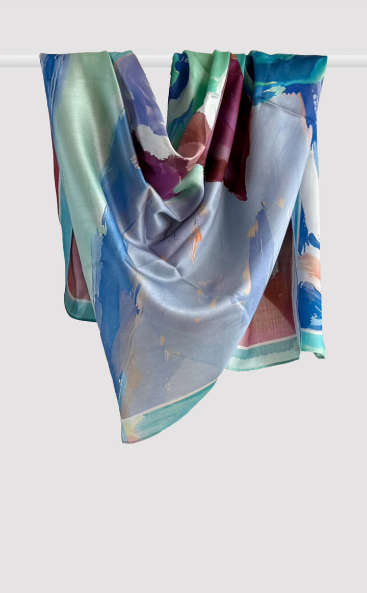 Misty Canvas Silk Scarf