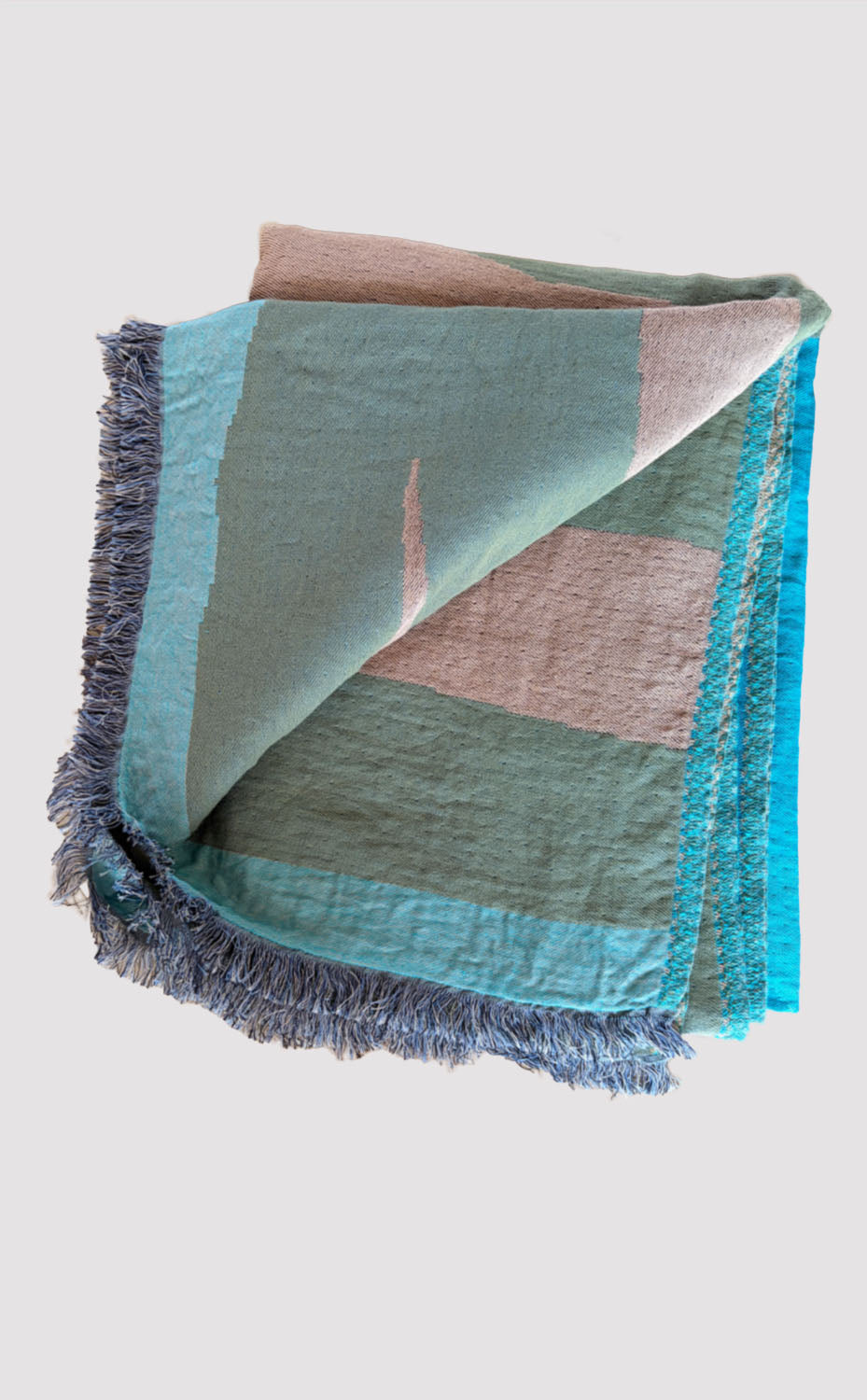 Aura Teal Mountain Throw
