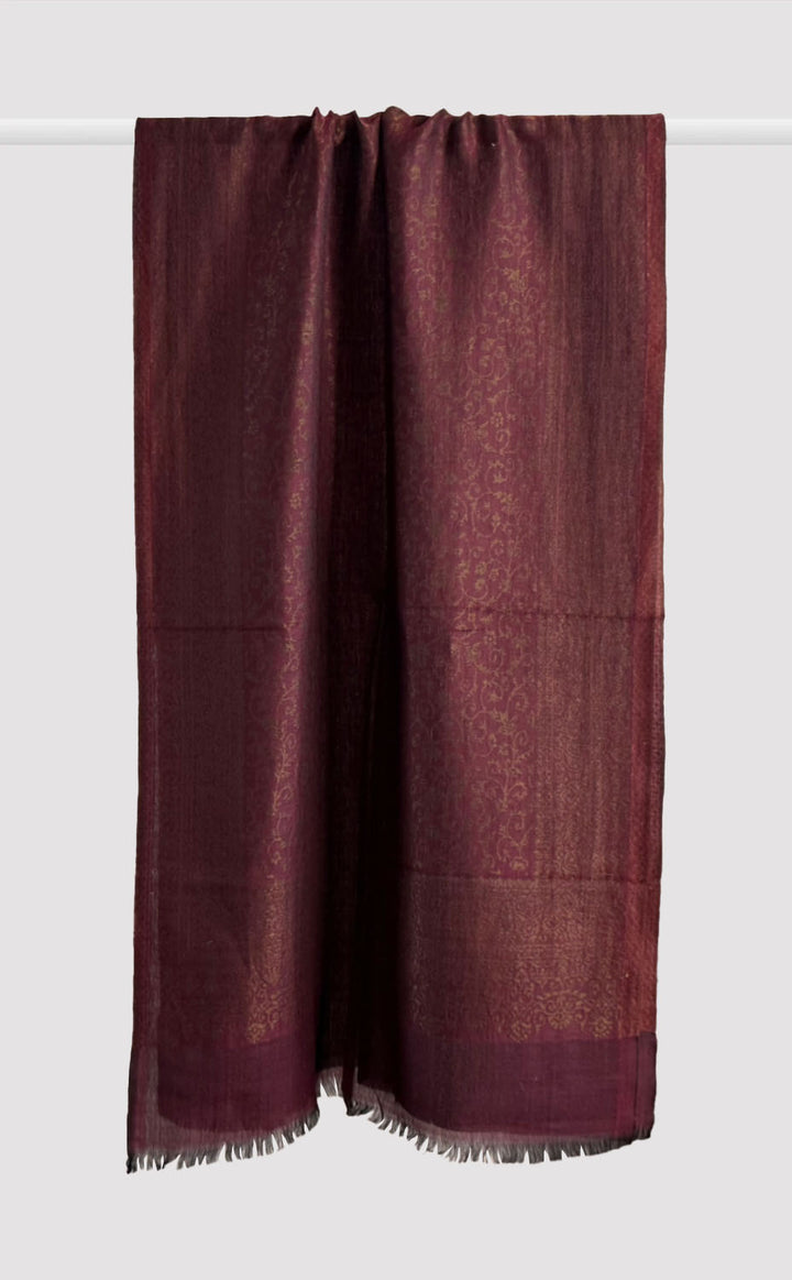 Velveteen Paisley Motif Zari Stole