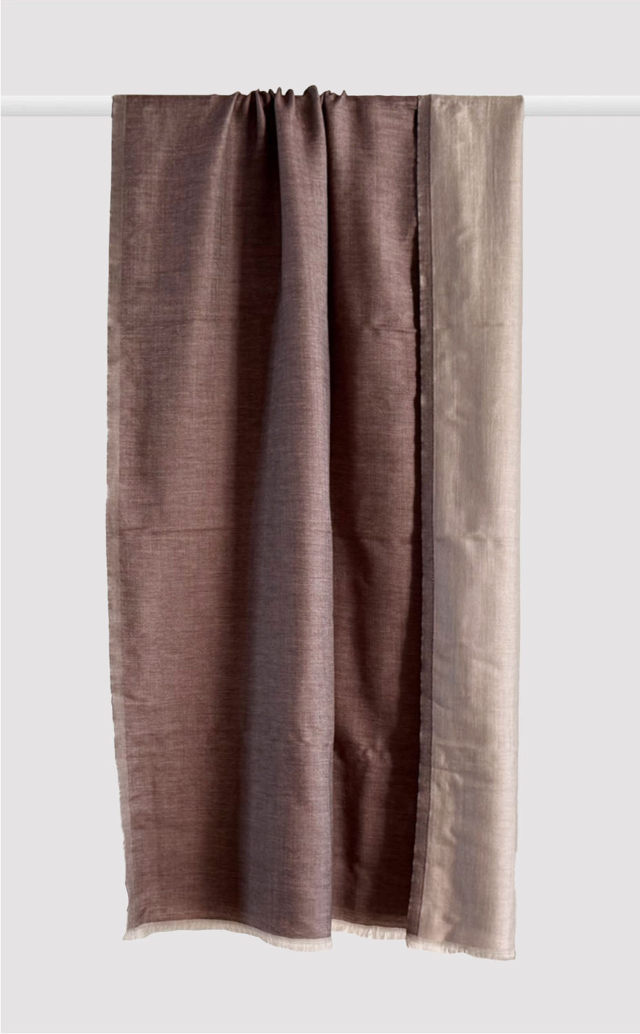 Wool Reversible Stole - Toffee