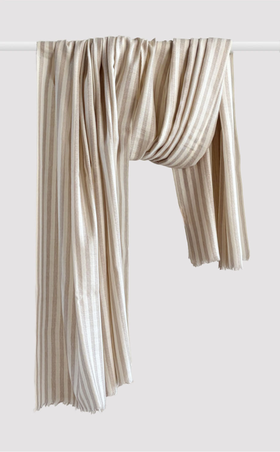 Creme Striped Shawl