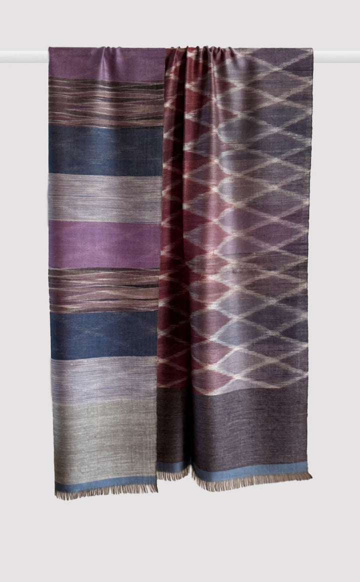 Pashmina Shadow Ikat Reversible Shawl