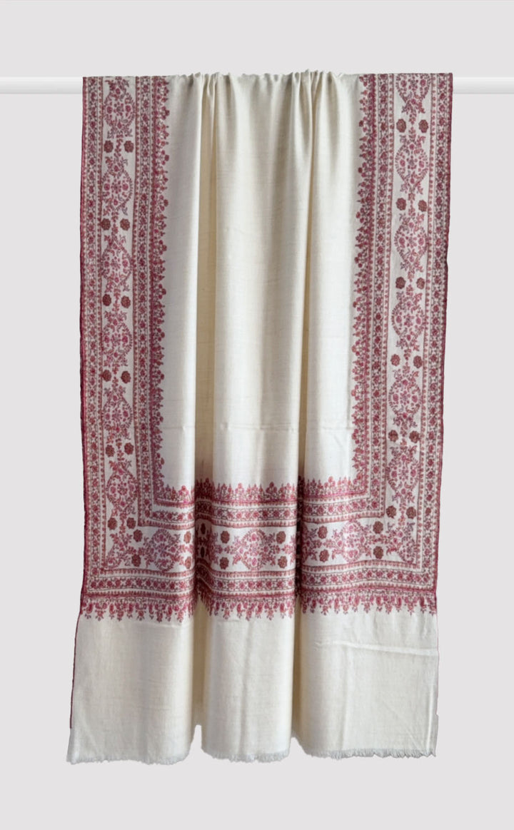 Pashmina Hand-Embroidered Kila Shawl