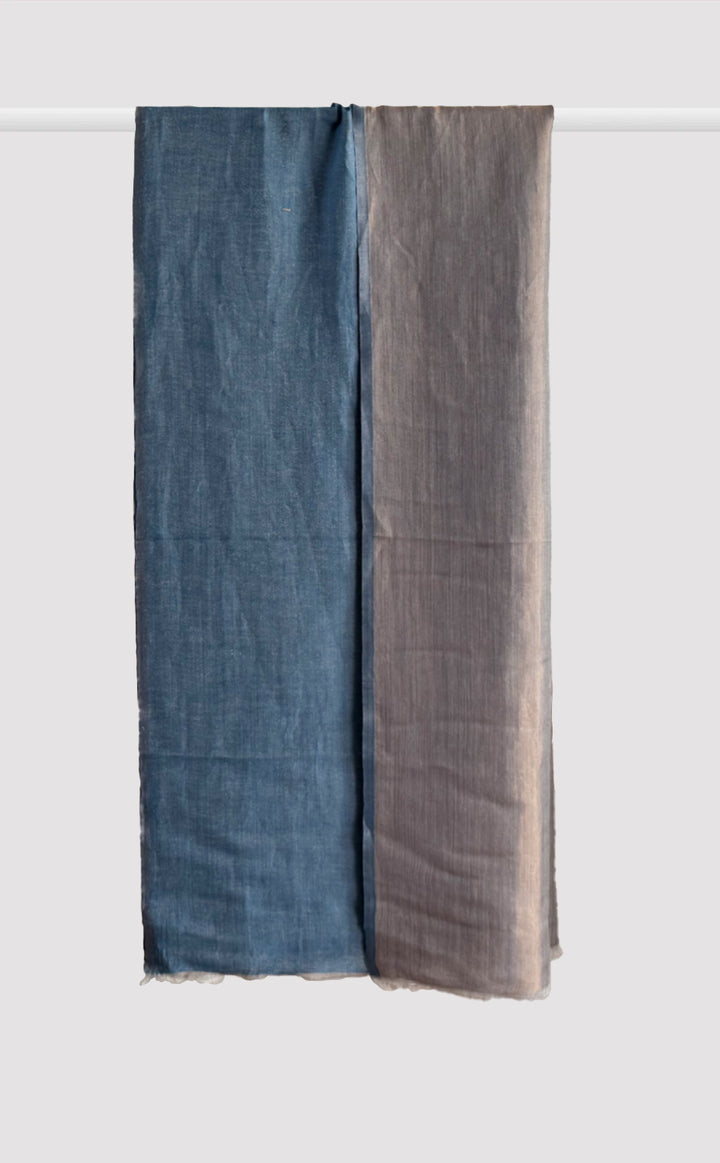 Zari Reversible Shawl - Slate