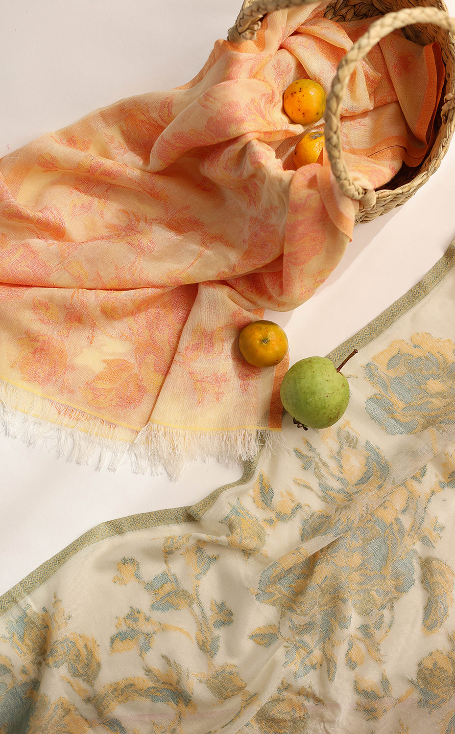 Pale Yellow Flower Stole