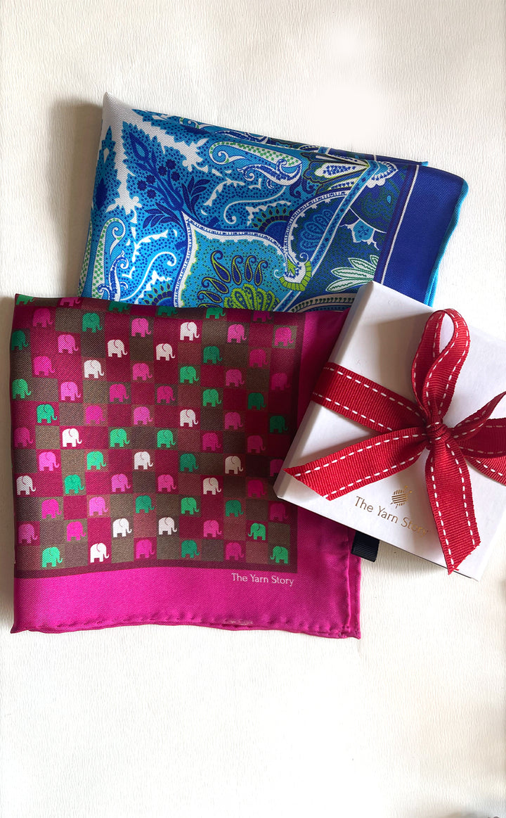 Ocean Candy Set of 2 Pocket Squares