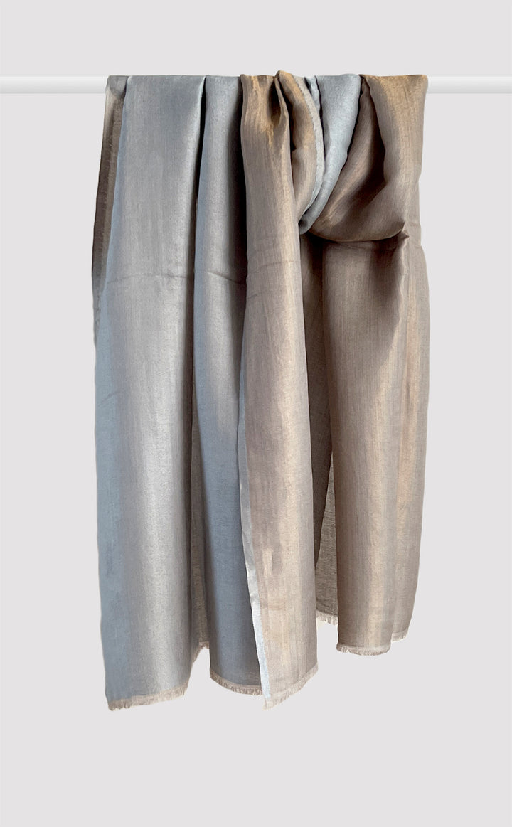 Zari Reversible Shawl - Grey