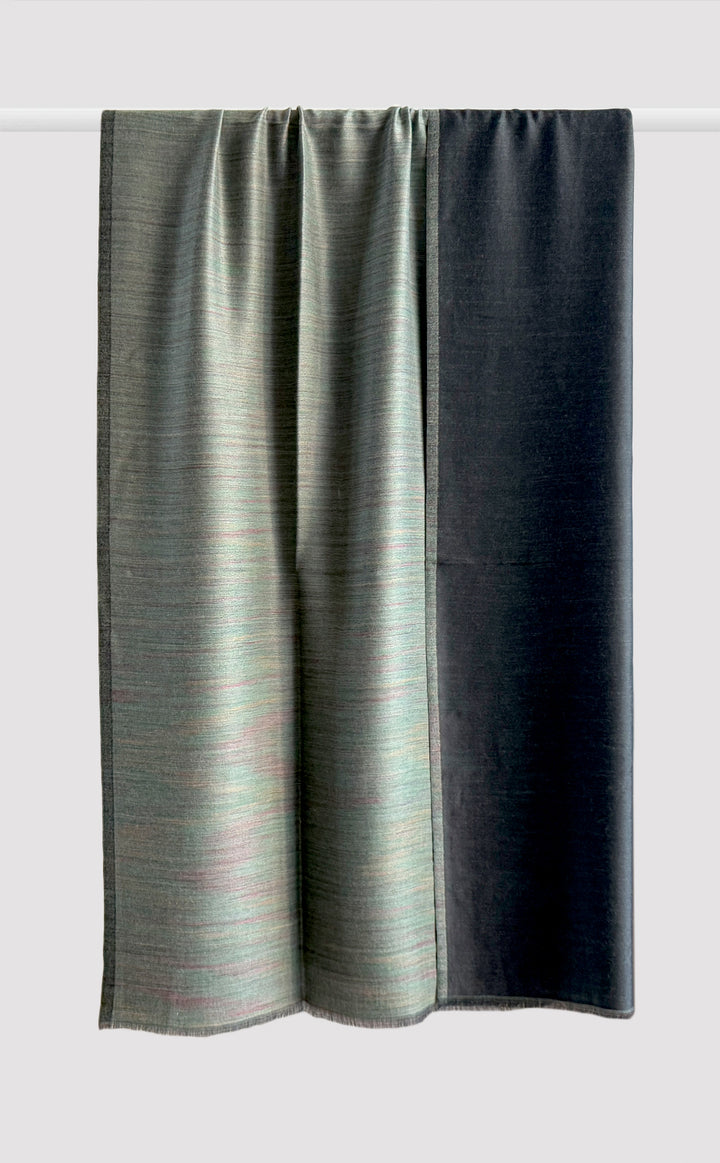Reversible Pashmina Shawl - Moss