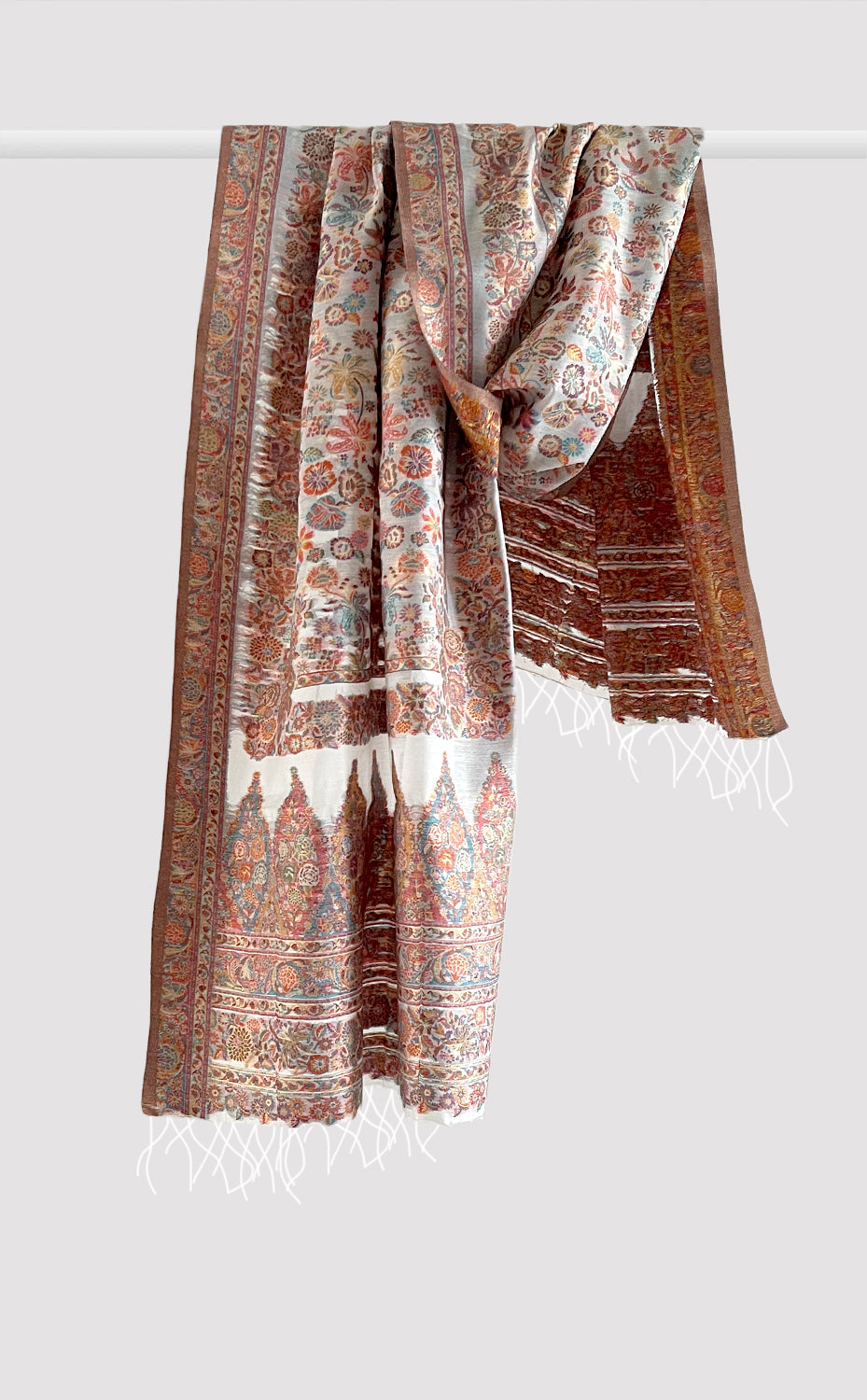 Ivory Floral Dupatta