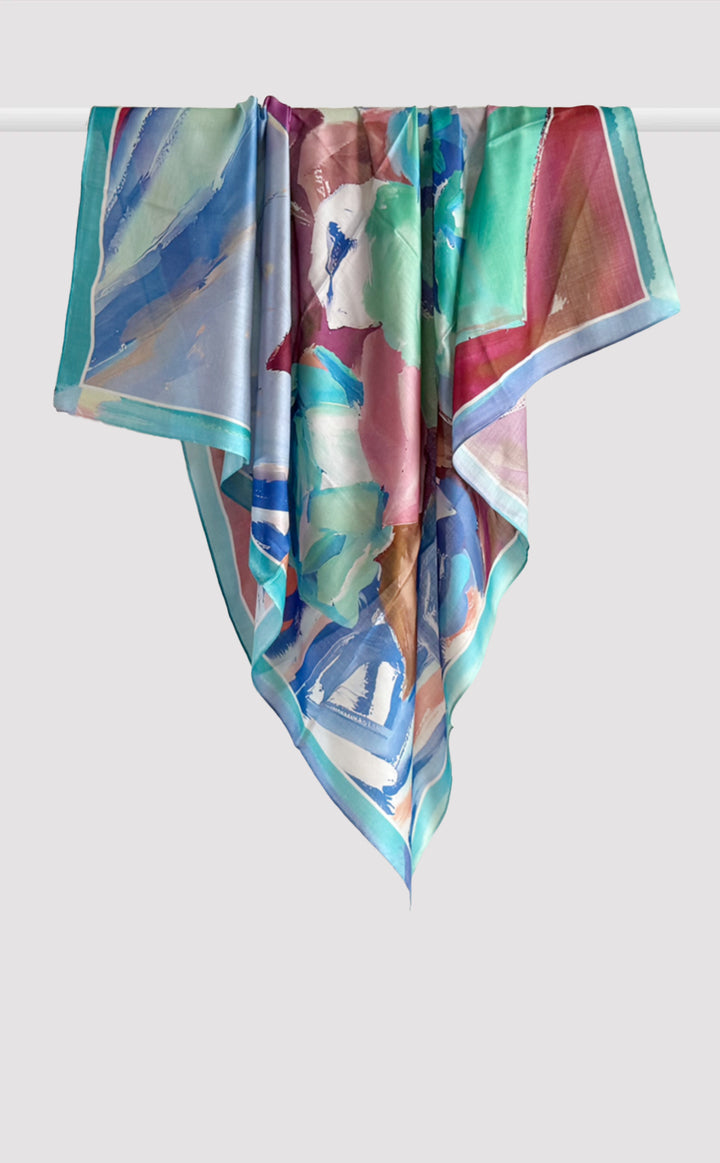 Misty Canvas Silk Scarf