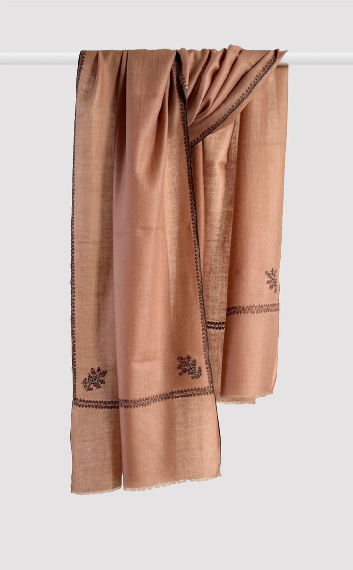 Pashmina Hand-Embroidered Sunset Silhouette Stole